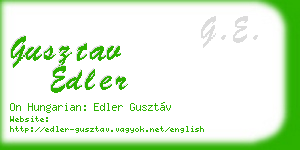 gusztav edler business card